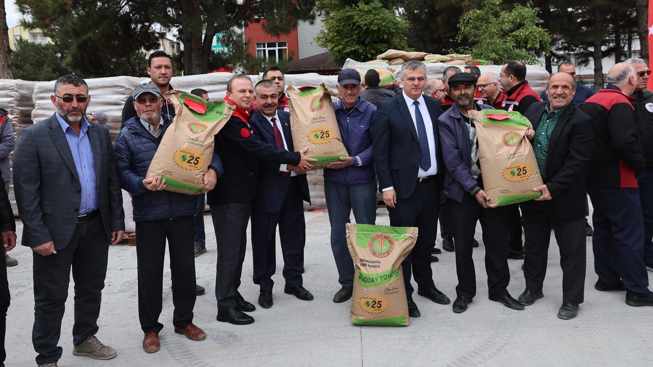 Kayseri’de afetzede çiftçilere 250 ton tohumluk buğday desteği