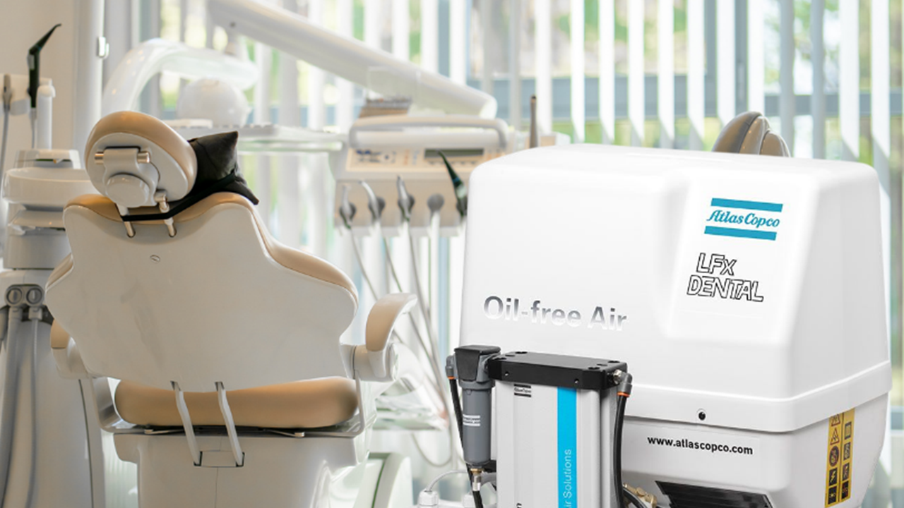Atlas Copco, yenilikçi kompresör çözümleriyle diş kliniklerinde havayı değiştiriyor