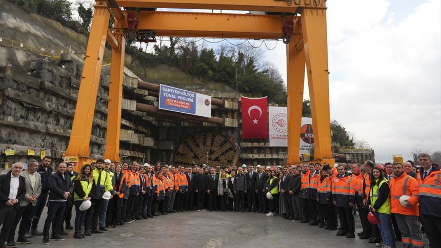 Sarıyer-Kilyos Tünel Projesi'nin TBM kazı çalışmaları tamamlandı