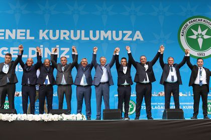 Kayseri Pancar Ekicileri Kooperatifi'nde Akay güven tazeledi