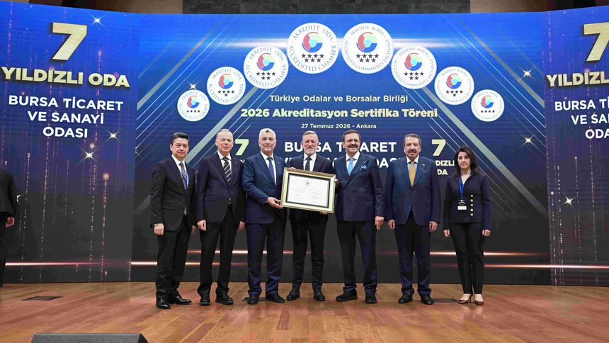 BTSO’ya 7 yıldızlı akreditasyon belgesi