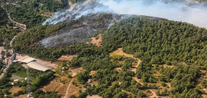 Uludağ eteklerinde yangın