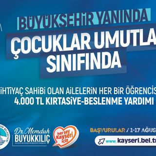 Kayseri Büyükşehir’den öğrencilere kırtasiye desteği
