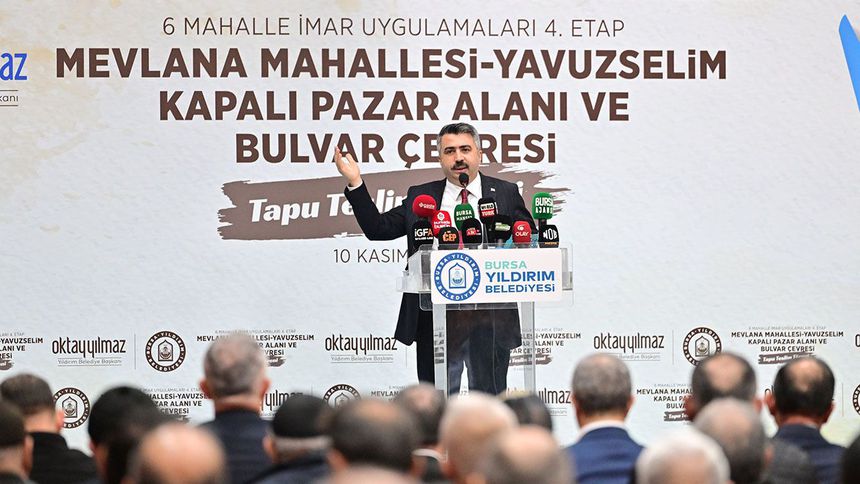 'Yıldırım Belediyesi, 5 bin 867 hak sahibine tapu verdi'