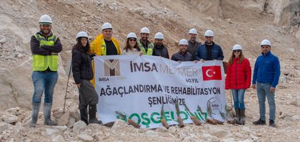 IMSA, ekonomik ömrünü tamamlayan mermer ocağına 7 bin fidan dikti