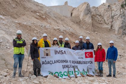 IMSA, ekonomik ömrünü tamamlayan mermer ocağına 7 bin fidan dikti