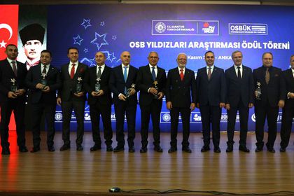 Bursalı firmalara 'OSB Yıldızları'nda 122 ödül